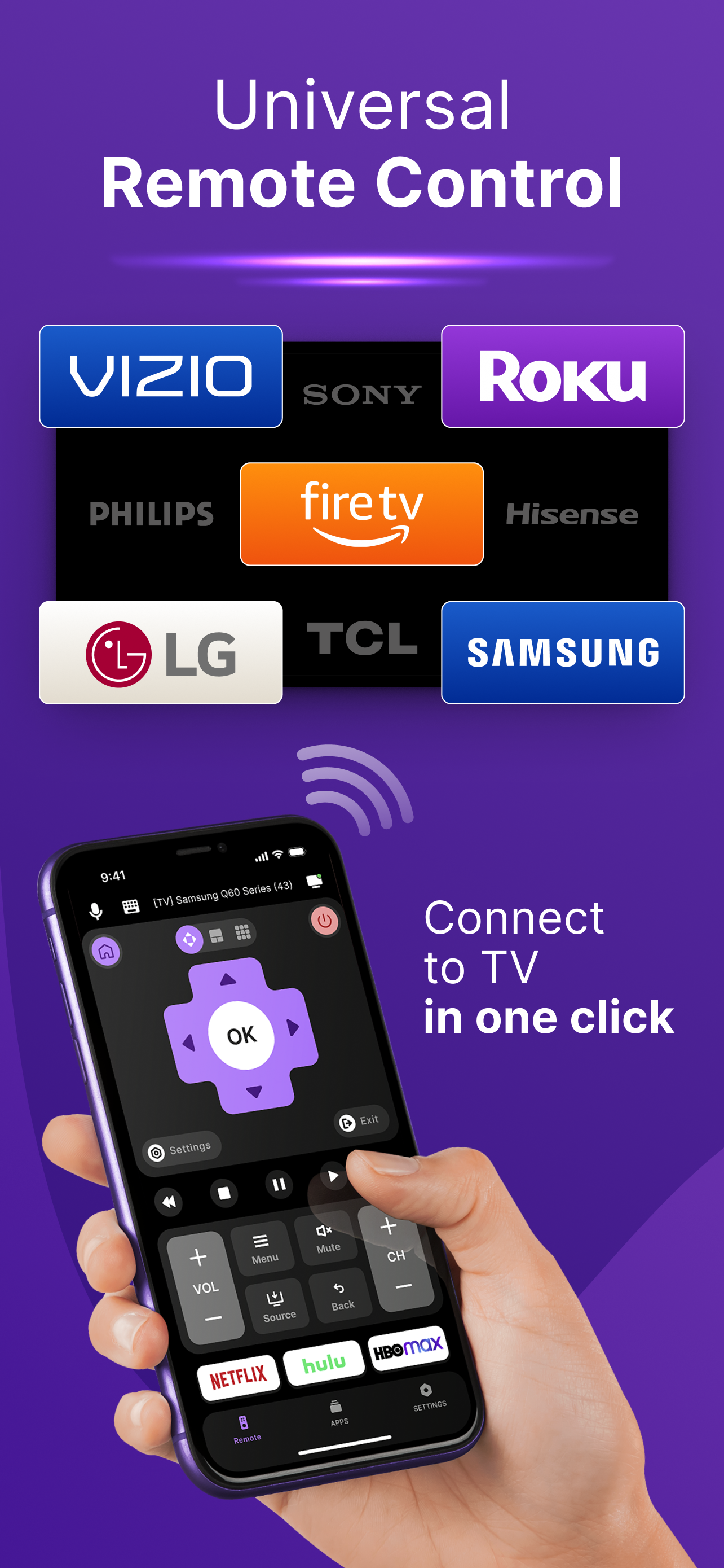 Universal TV Remote App — control your Fire TV Stick TV from your iPhone